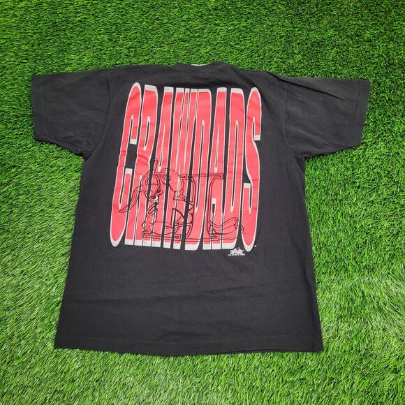 Vintage 1993 Hickory Crawdads Shirt M/L 21x26 Majestic USA - Picture 1 of 15
